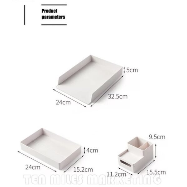 Multipurpose Stackable Document Organizer Pen Holder