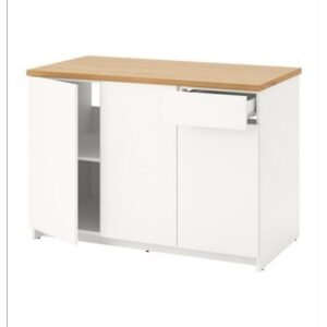 Base cabinet with doors and drawer, white, 120 cm