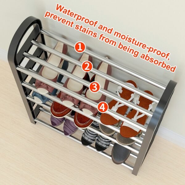 5 Tier Multi-layer Stainless Steel Shoe Rack