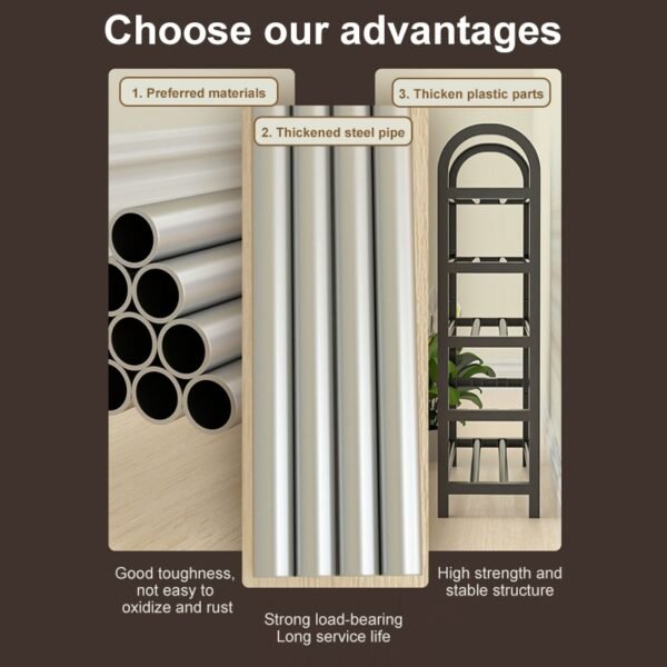 5 Tier Multi-layer Stainless Steel Shoe Rack