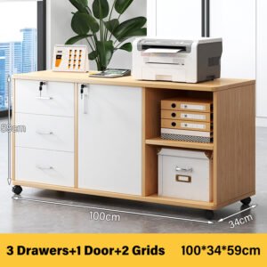 161.jpg Office File Cabinet With Lock Wooden Cabinet With Wheels Under Table