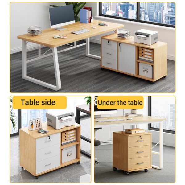 162.jpg Office File Cabinet With Lock Wooden Cabinet With Wheels Under Table