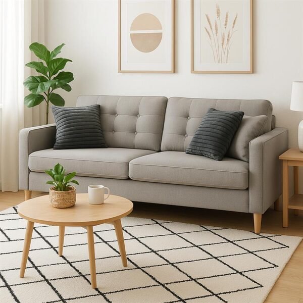 Furniture Direct SLOKA 2 Seater Scandinavian design Sofa-Silver Blue