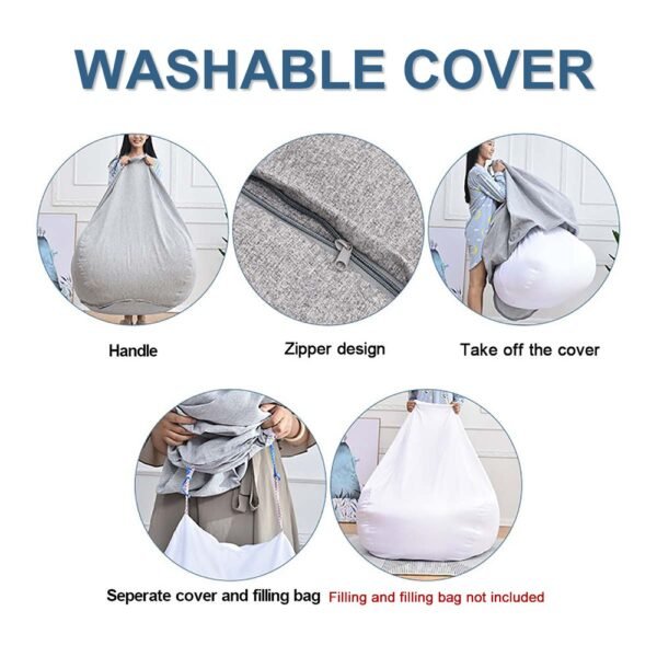 Single Sofa Bean Bag Solid Color