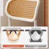Rattan dining chair Nordic household simple stackable chair